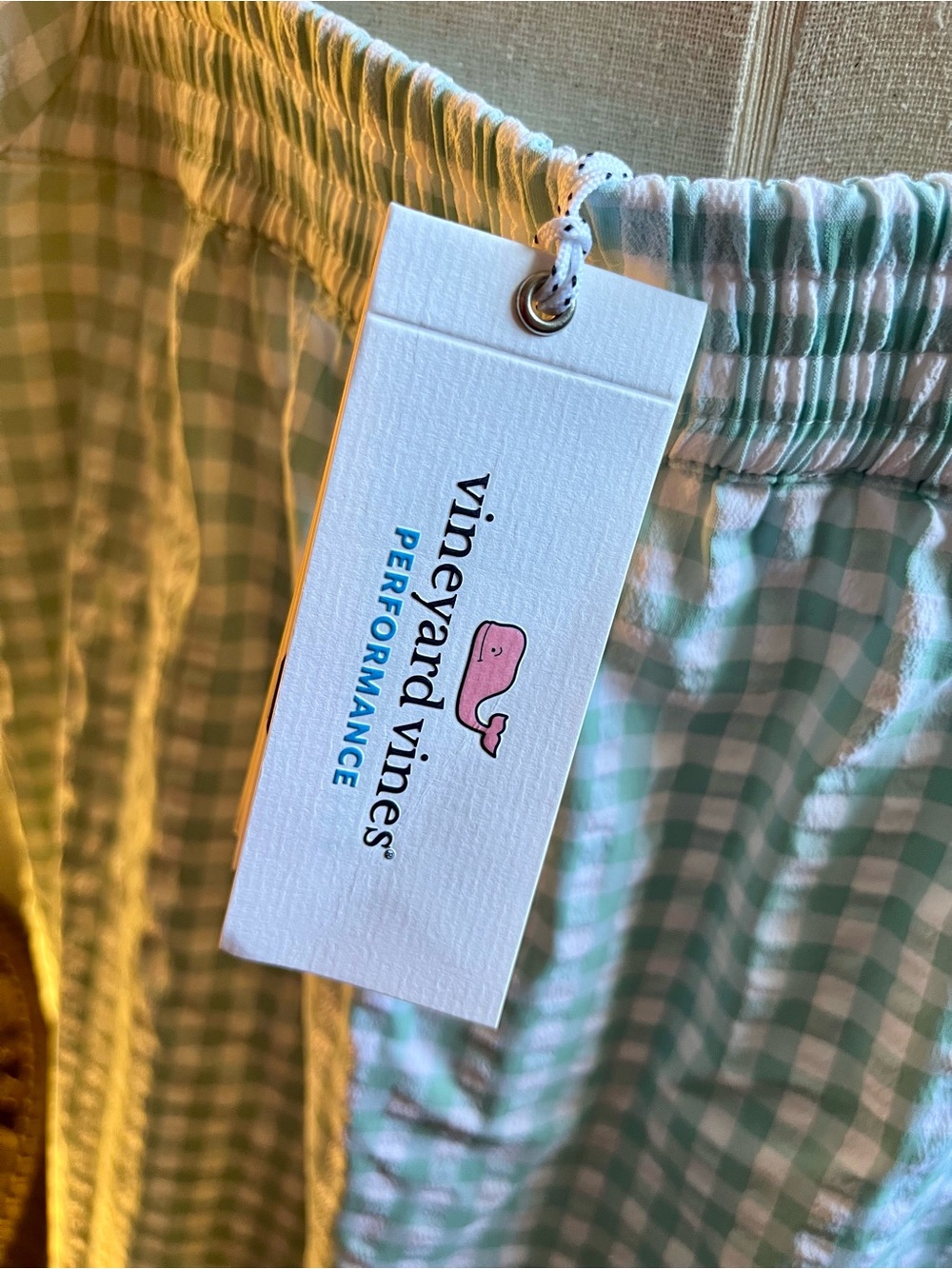 NEW WITH TAGS Vineyard Vines size xl, mint gingham print,seersucker summer dress - Picture 4 of 5
